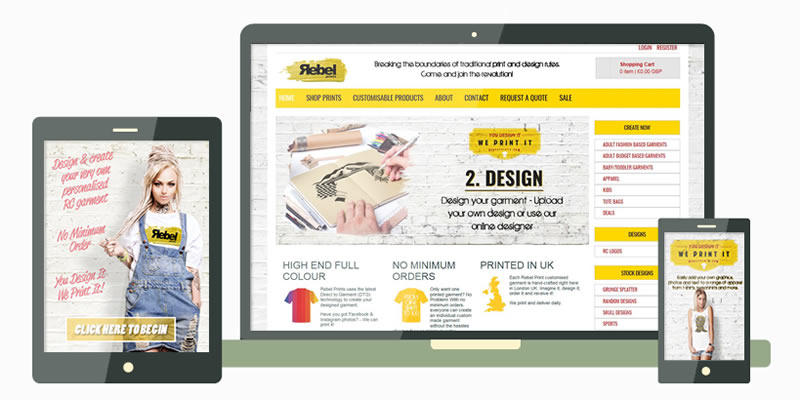 Rebel Prints Website Consultancy and Grpahic Design