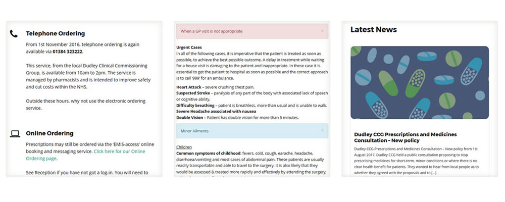 AW Surgeries Website