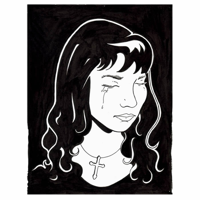 The Girl who flirted with Death - initial drawing