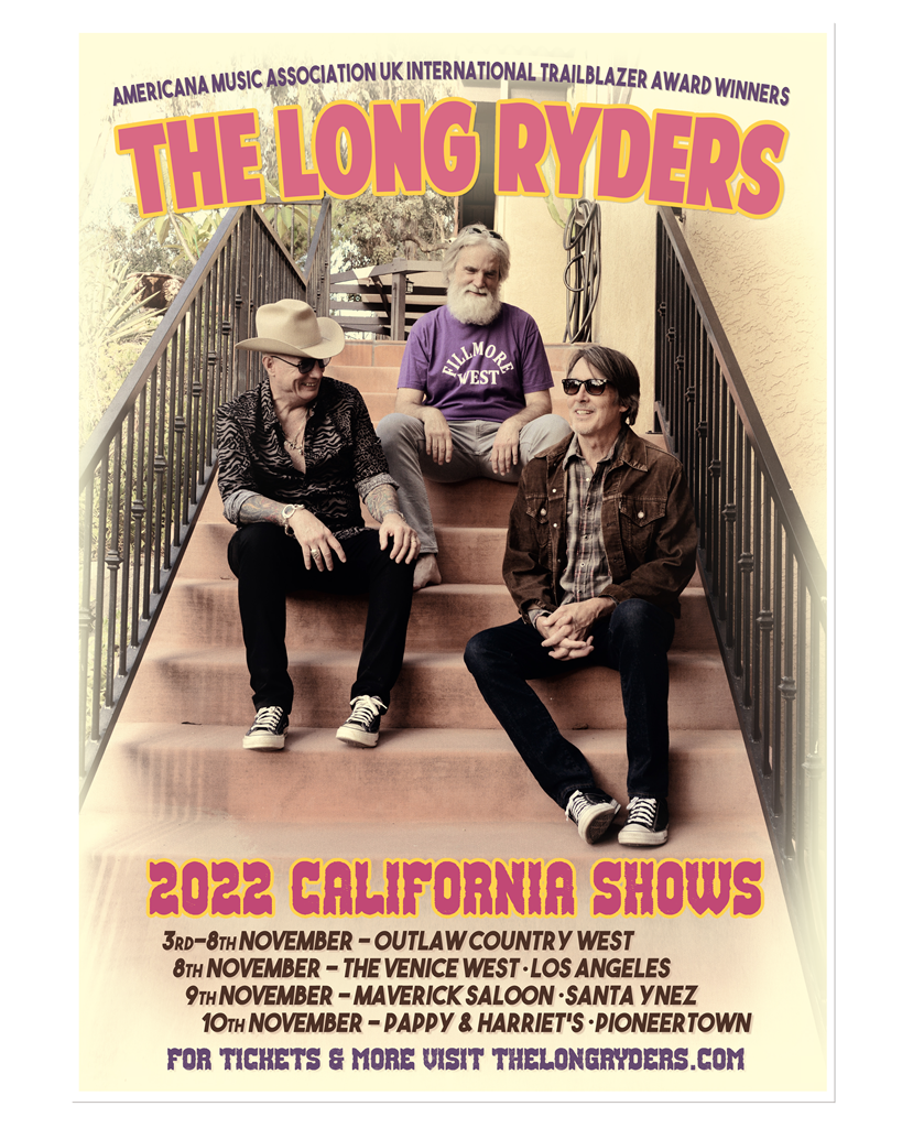 The Long Ryders 2022 California Shows Poster Design
