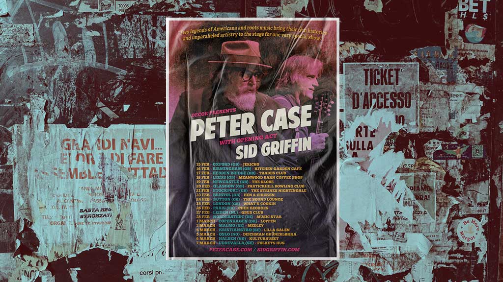Peter Case and Sid Griffin Tour Poster Design for 2026